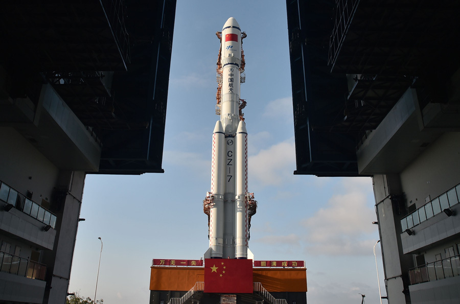 Nave espacial de carga Tianzhou 1 transferida para Centro de Lançamento Espacial de Wenchang