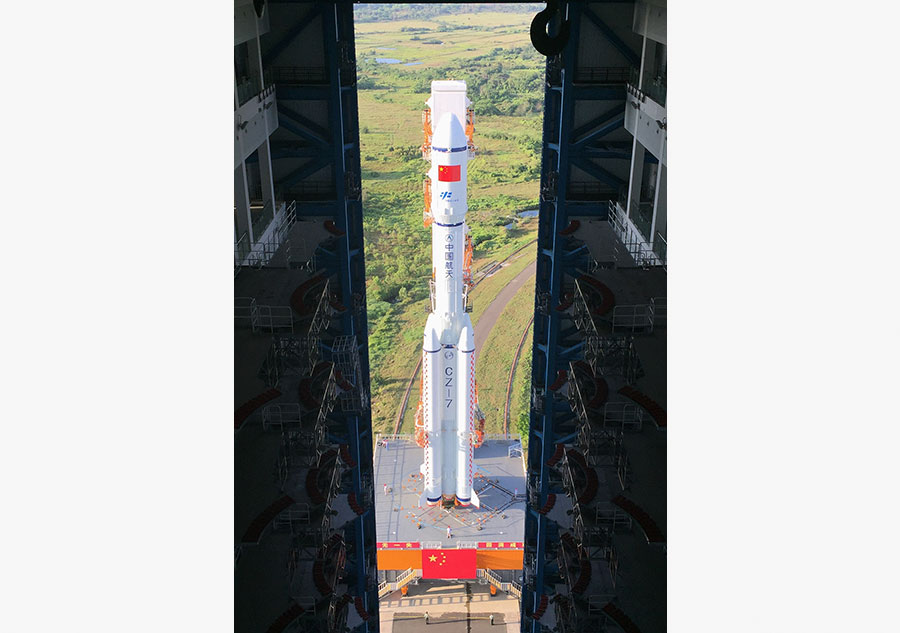 Nave espacial de carga Tianzhou 1 transferida para Centro de Lançamento Espacial de Wenchang