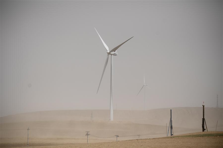 Tempestade de areia atinge o noroeste da China