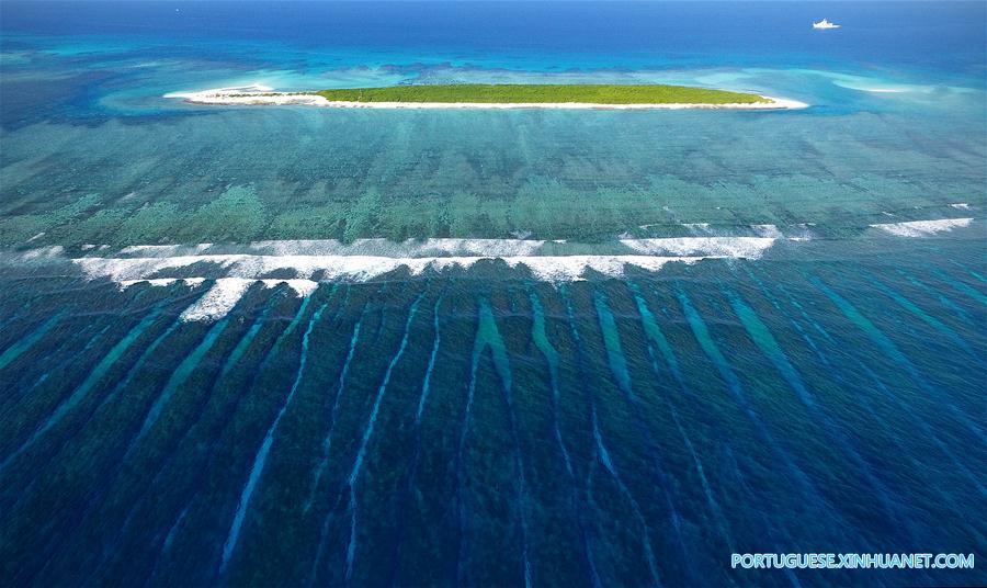 Lindo cenário da cidade de Sansha, no sul da China