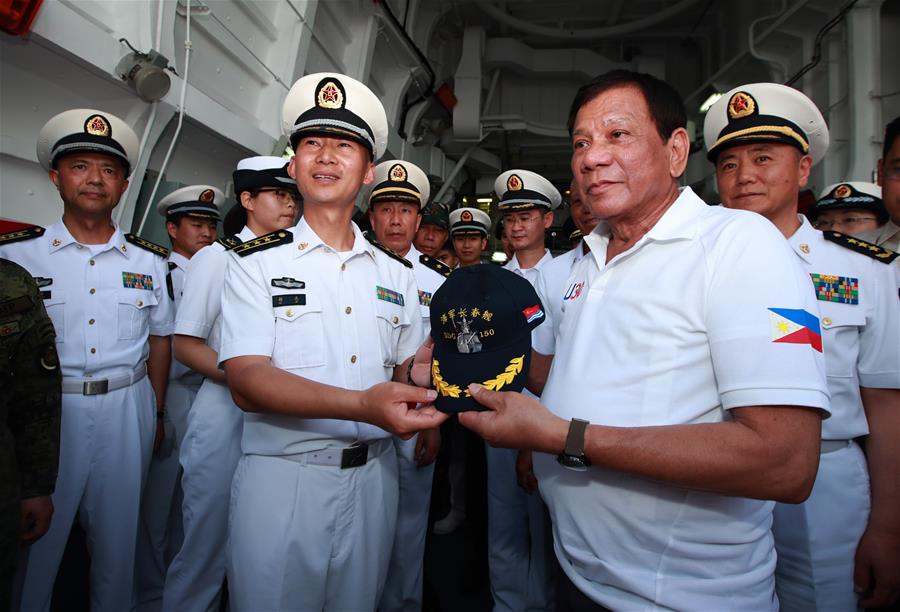 Duterte: Filipinas disponíveis para realização de exercícios militares conjuntos com a China