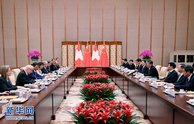 Presidente chinês pede atualização do acordo de livre comércio com Suíça