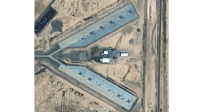 Satélite chinês revela fotos da Base da Força Aérea Nellis dos EUA