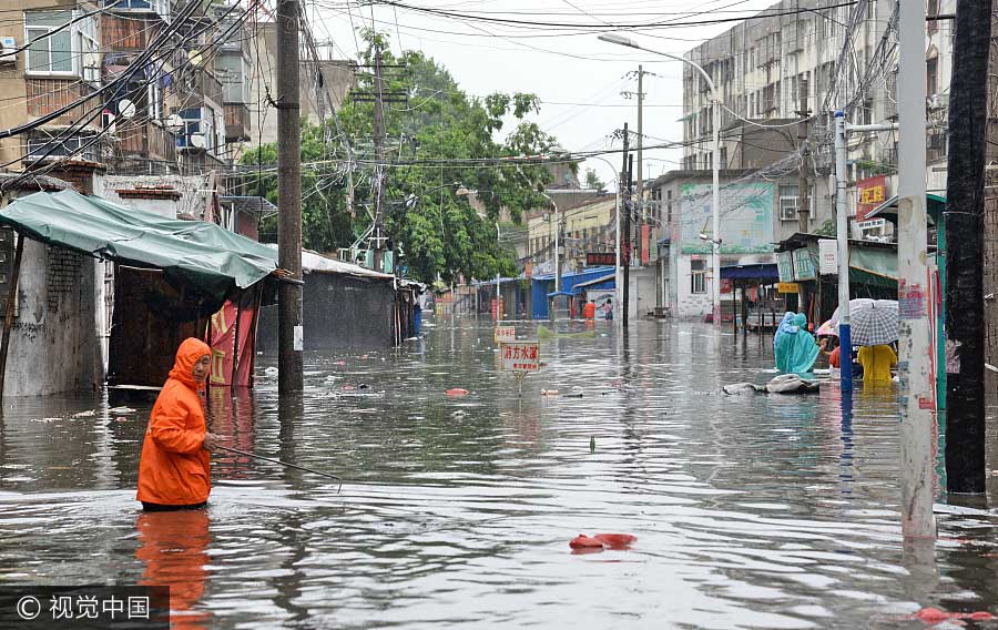 Chuvas torrenciais afetam sul da China