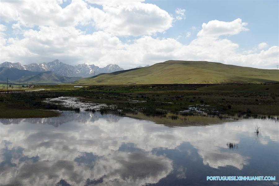 Cenário de verão das montanhas Qilian no noroeste da China