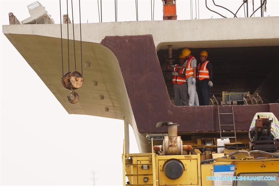 Construção da ferrovia de alta velocidade Zhengzhou-Wanzhou