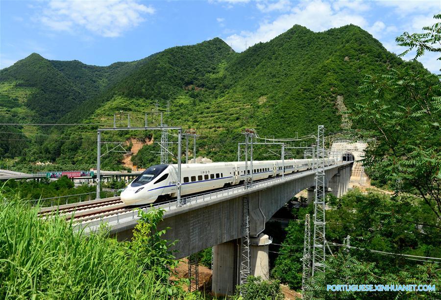 Nova ferrovia de alta velocidade ligando Baoji e Lanzhou inicia operação