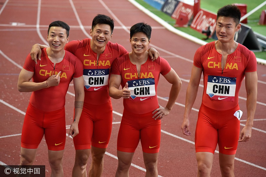 China garante vitória nos 4x100 metros de revezamento do sexo masculino no Mônaco