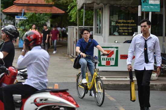 Bicicletas compartilhadas chegam à Tailândia