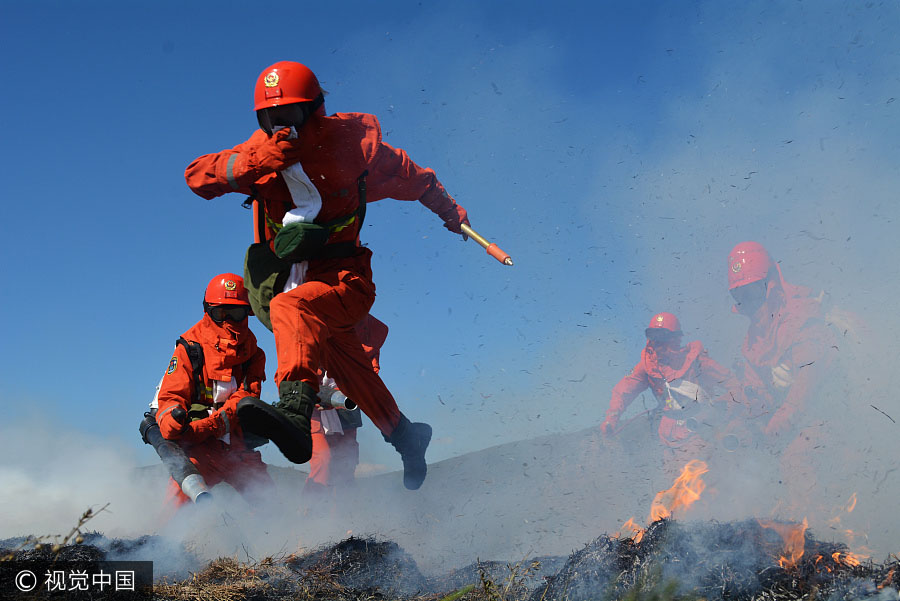 Mongólia Interior realiza exercício de prevenção contra incêndios florestais