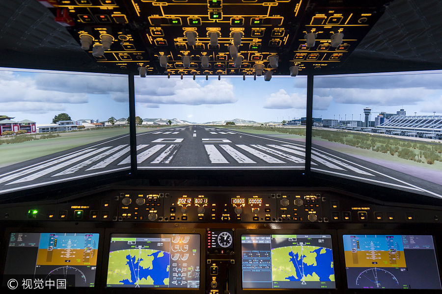 Simulador de vôo C919 estreia em exposição de Shanghai