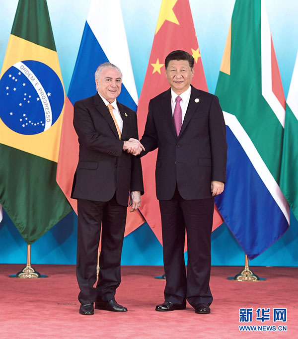 Líderes do BRICS reúnem-se em Xiamen