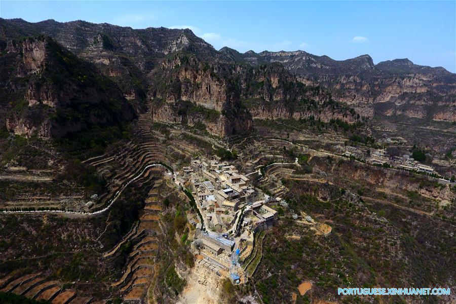 Paisagens das aldeias de Shanxi, no norte da China