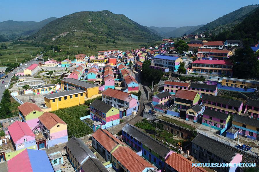 Paisagens das aldeias de Shanxi, no norte da China