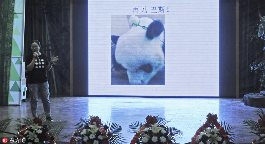 Visitantes prestam homenagem ao panda mais velho do mundo