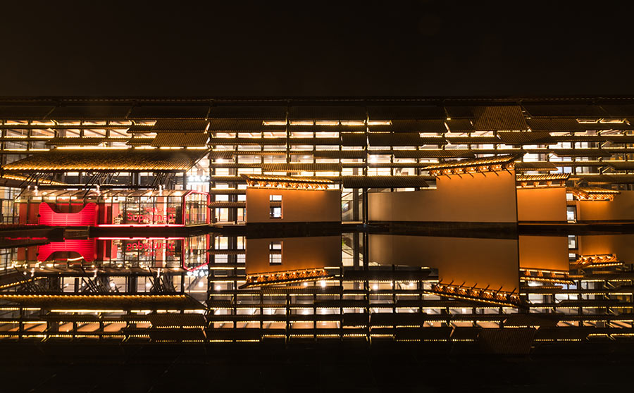 Panorama noturno de Wuzhen