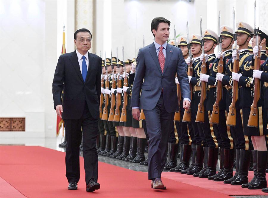 Li Keqiang e Justin Trudeau estudam possibilidade de acordo de livre comércio sino-canadense