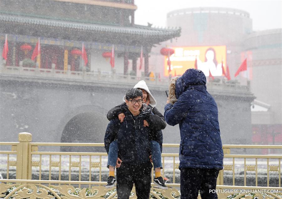 Várias cidades da China têm primeira queda de neve de 2018