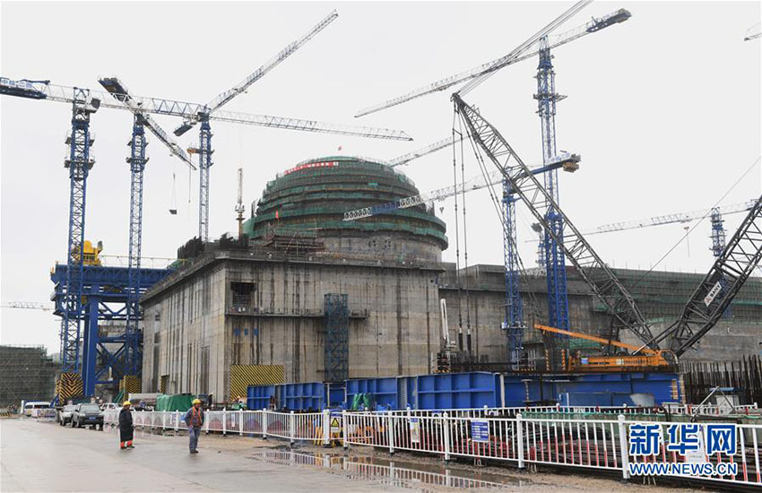 Recipiente de pressão do reator do projeto nuclear “Hualong 1” instalado em Fujian