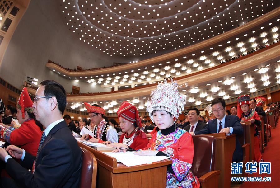 Primeira sessão da 13ª Assembleia Popular Nacional inaugurada em Beijing