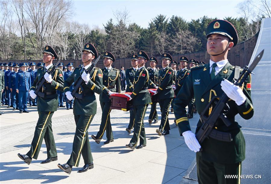 China realiza funeral em Shenyang aos soldados da Guerra da Coreia trasladados de volta à patria