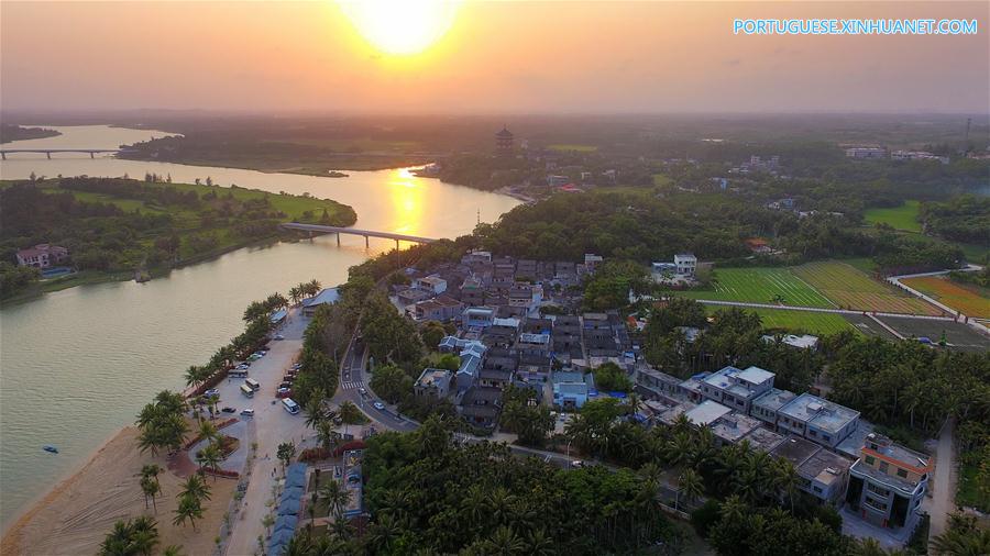 Paisagem de Boao em Hainan, sul da China