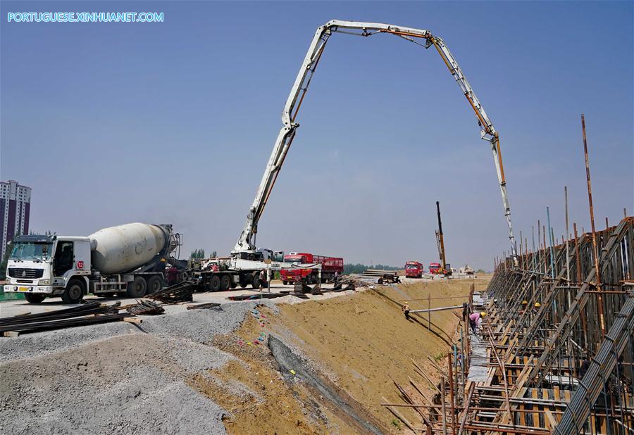 Construção da ferrovia de alta velocidade Beijing-Zhangjiakou