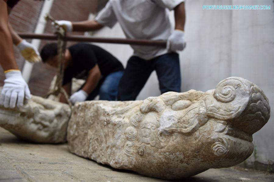 Quatro cabeças de dragão de mármore são devolvidas a Yuanmingyuan