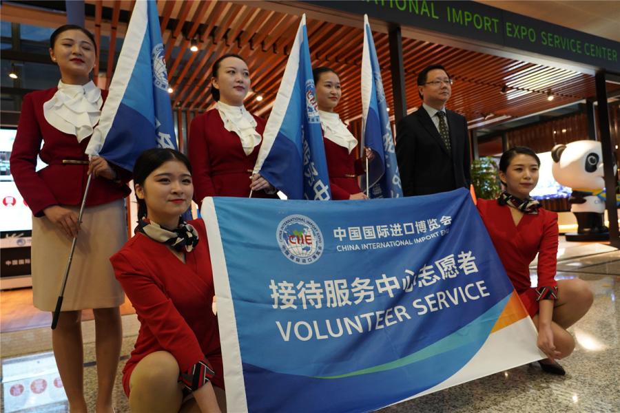 Centro de receção e serviços da CIIE revelado em aeroporto de Shanghai