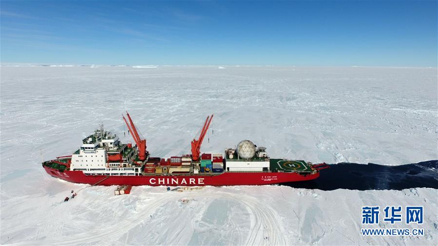 Descarregamento na Antártica de todas as condições meteorológicas