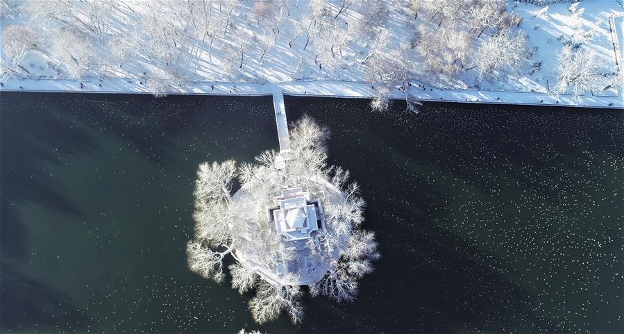 Lhasa, no sudoeste da China, tem primeira queda de neve do inverno