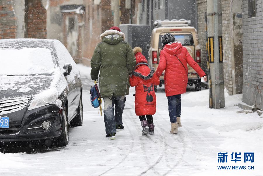 Beijing coberta de branco após primeira queda de neve do ano