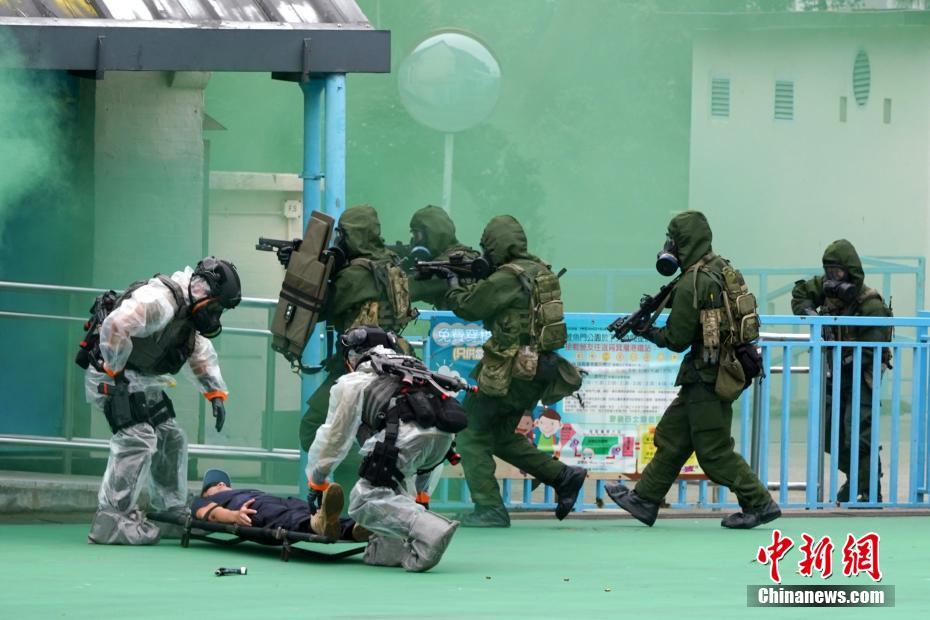 Hong Kong realiza exercício antiterrorismo interdepartamental