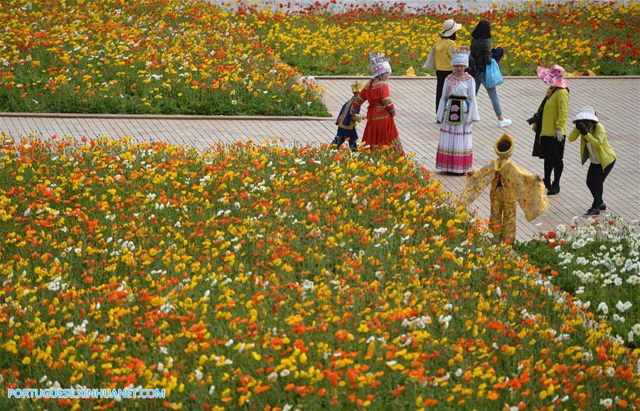 Galeria:Pessoas visitam o jardim da Exposição Internacional de Horticultura em Kunming, sudoeste da China