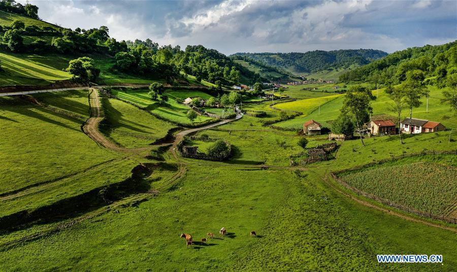 Galeria: Paisagem da pastagem de Guanshan em Shaanxi