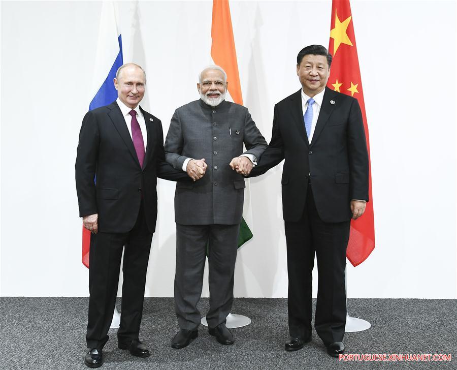 Xi, Putin e Modi prometem reforçar cooperação trilateral em prol da prosperidade mundial