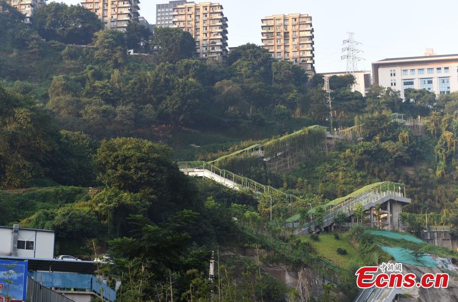 Chongqing: escadas rolantes construídas em encosta montanhosa