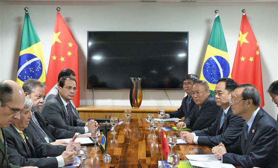 China e Brasil prometem promover parceria estratégica abrangente bilateral