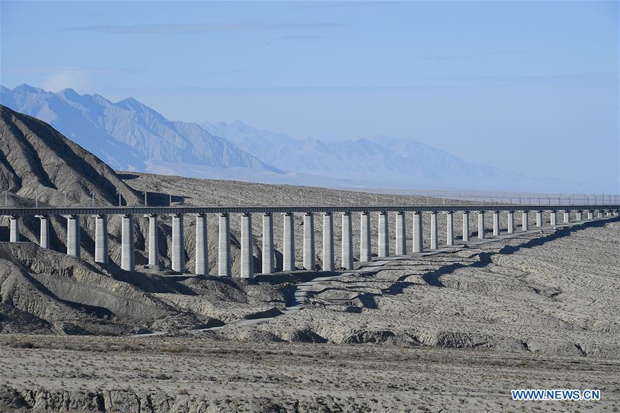 Pontes ferroviárias utilizadas na ferrovia Golmud-Korla para considerações ecológicas