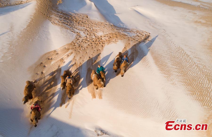 Galeria: deserto da Mongólia Interior coberto de neve 