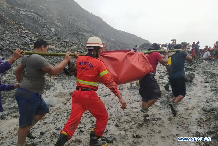 Deslizamento causa 146 mortes no norte de Mianmar