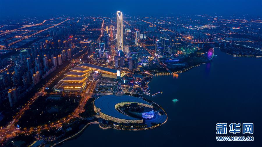 Galeria: paisagem noturna da cidade Suzhou