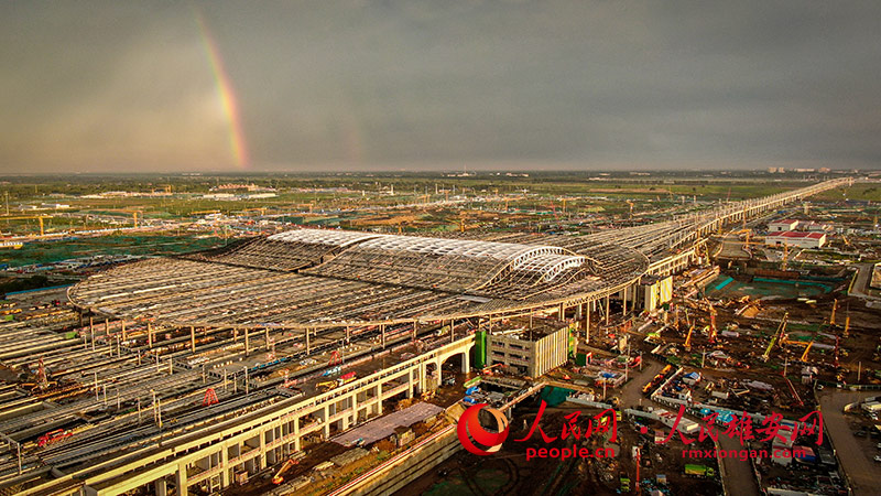 Galeria: Fotos aéreas da estação ferroviária interurbana de Xiongan