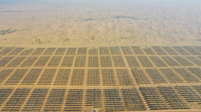 Galeria: base de energia fotovoltaica no deserto de Kubuqi