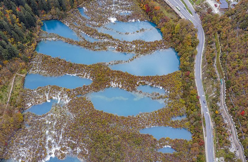 Galeria：paisagem outonal de Jiuzhaigou 