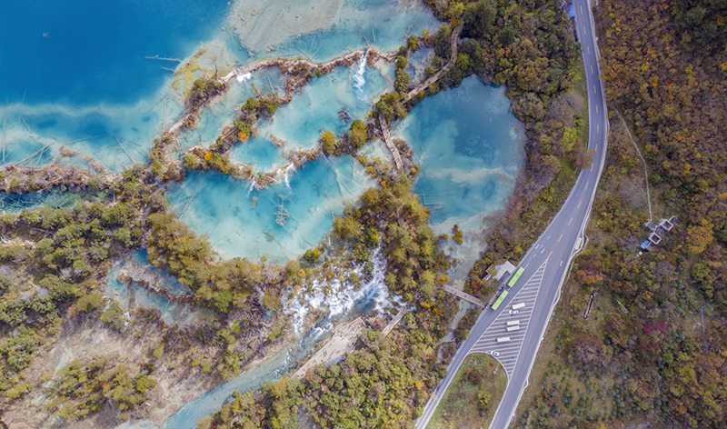 Galeria：paisagem outonal de Jiuzhaigou 