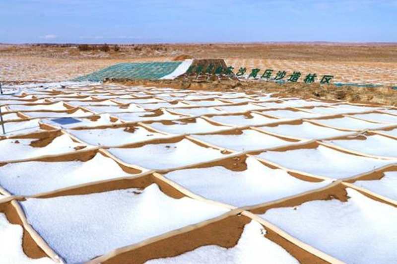 Barreira única retarda invasão da areia do deserto