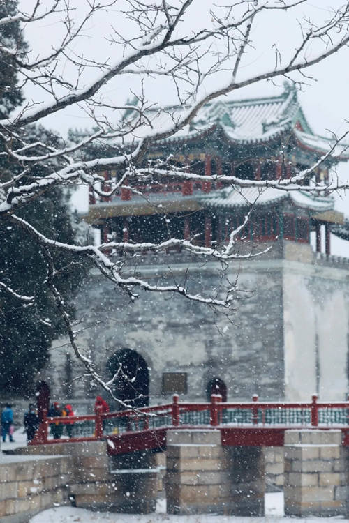 Galeria: Beijing acorda com primeira neve em 2021