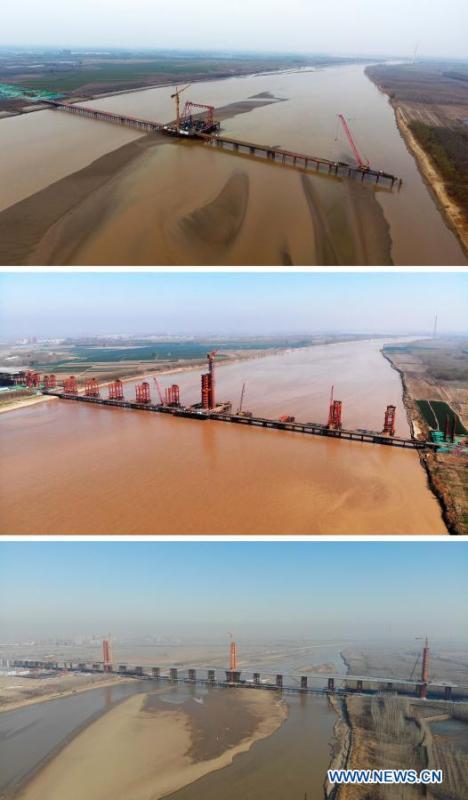 China avança com a construção da ponte suspensa de três torres mais longa do mundo 