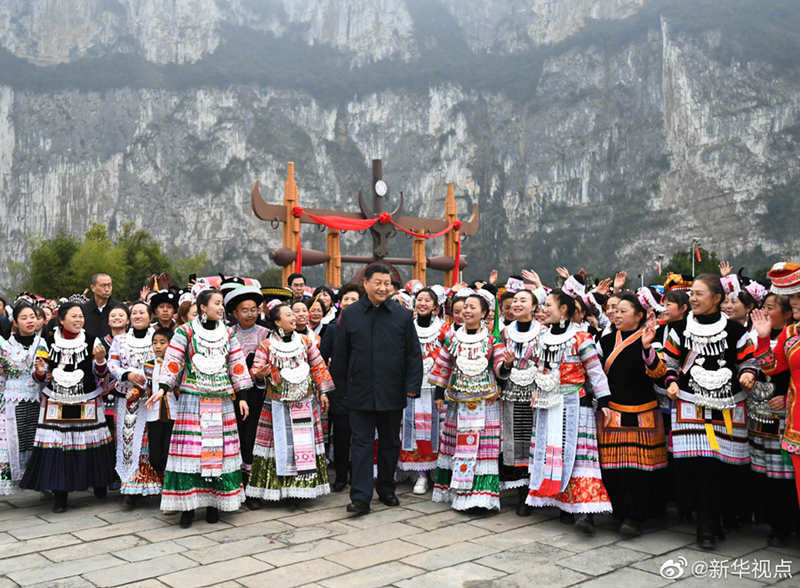 Xi inspeciona Guizhou antes do Ano Novo Chinês